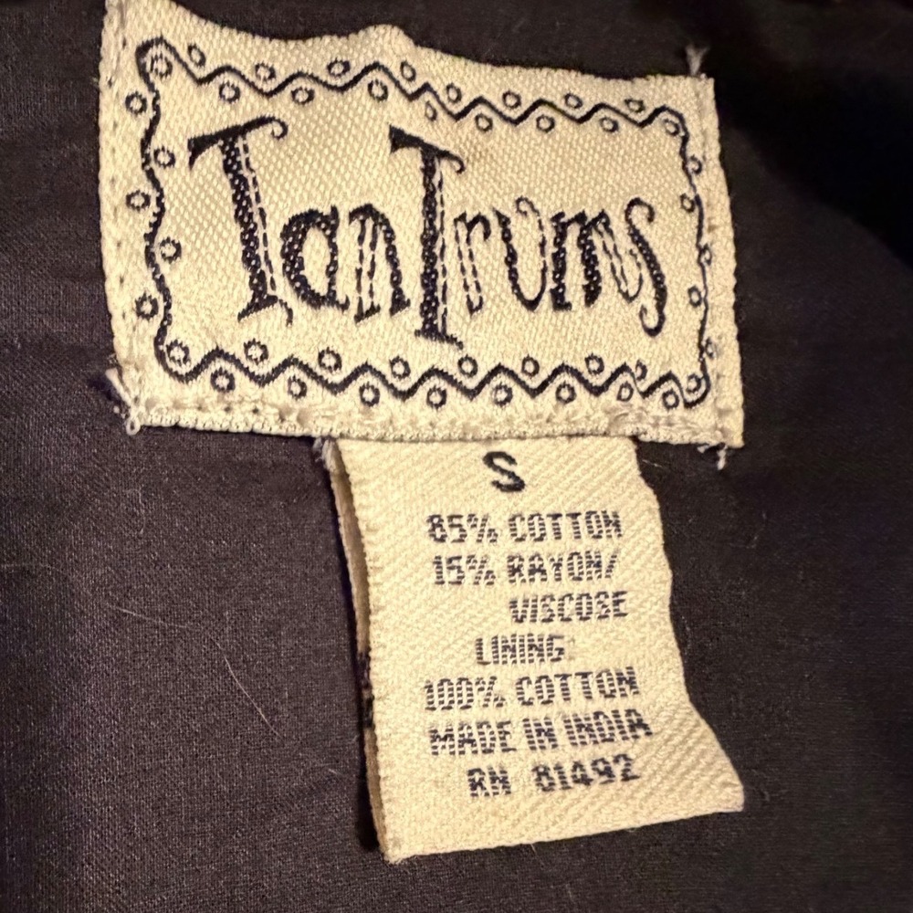Vintage TanTrums Striped Chenille Jacket S Boho Art To Wear Textured Boxy 90s - Picture 2 of 14
